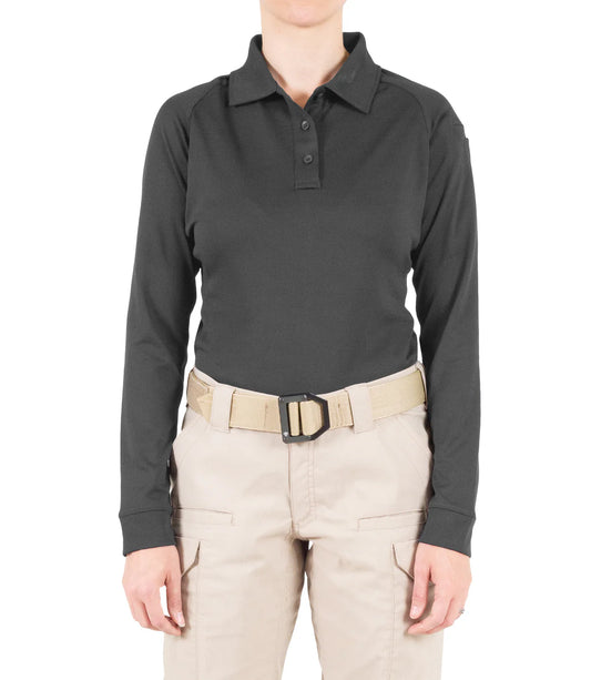 121503 WOMENS PERFORMANCE L/S POLO ASPHALT