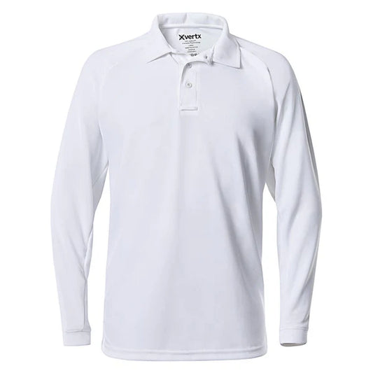 VTX4020P MENS COLDBLACK L/S POLO SHIRT WHITE
