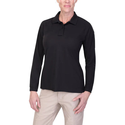 VTX4030P WOMENS COLDBLACK L/S POLO SHIRT BLACK