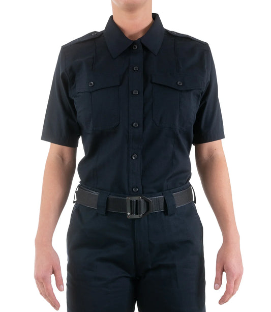 122001 WOMENS V2 PRO DUTY S/S SHIRT NAVY