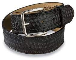7050 CHAMBERS 1.75" BASKETWEAVE BELT BLACK
